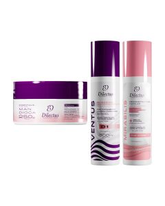 Combo Ventus D1 Antirres&iacute;duo 300ml + Mirabilis One Stage 300ml + M&aacute;scara Essentialis