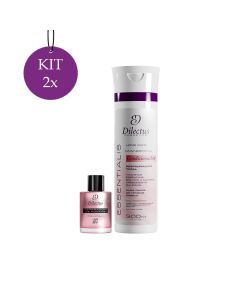 Kit 2 Condicionador Essentialis 300ml + 2 Reparador Macadâmia 7ml