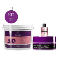 Kit 2 Máscara Dmax Secrets + 2 Web Mask Efeito Teia + 2 Reparador de Pontas 7ml