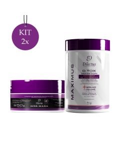 Kit 2 Maximus Dtox Definition 1kg + 2 Web Mask Efeito Teia 250g