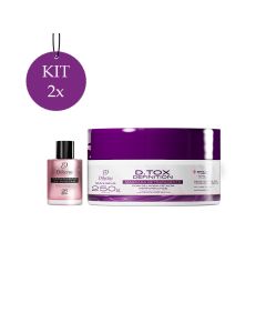 Kit 2 Maximus Dtox Definition 250g + 2 Reparador Macadâmia 7ml