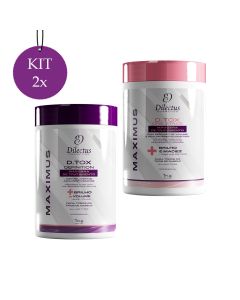 Kit 2 Maximus Dtox One Stage 1kg + 2 Maximus Dtox Definition Botox 1kg