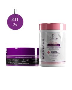 Kit 2 Maximus Dtox One Stage 1kg + 2 Web Mask Efeito Teia 250g