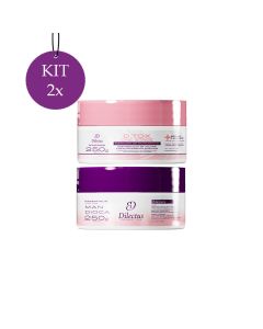 Kit 2 Maximus Dtox One Stage 250g + 2 Máscara Essentialis 250g