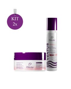 Kit 2 Progressiva Keratin D Ventus D2 1l + 2 Máscara Essentialis Reconstrução 250g
