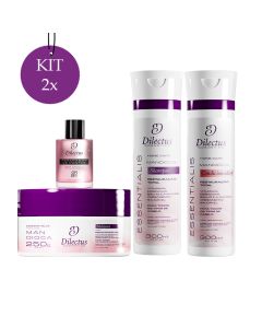 Kit 2 Shampoo + 2 Condicionador + 2 Máscara Essentialis + 2 Reparador Macadâmia 7ml