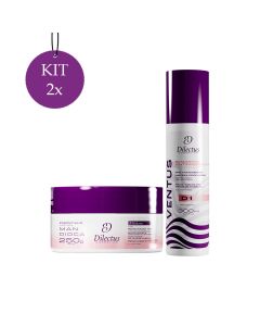 Kit 2 Shampoo Antirresíduo Ventus D1 300ml + 2 Máscara Essentialis 250g