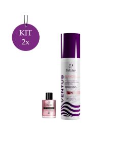 Kit 2 Shampoo Antirresíduo Ventus D1 300ml + 2 Reparador Macadâmia 7ml