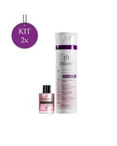 Kit 2 Shampoo Essentialis 300ml + 2 Reparador Macadâmia 7ml