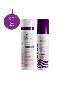Kit 2 Shampoo Essentialis Home Care 300ml + 2 Progressiva Keratin D Ventus 300ml