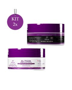 Kit 2 Web Mask Máscara Efeito Teia 250g + 2 Maximus Dtox Definition Botox 250g