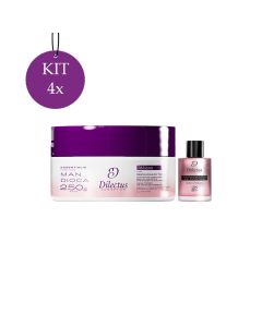 Kit 4 Máscara Essentialis Reconstrução 250g + 4 Reparador de Pontas Macadâmia 7ml