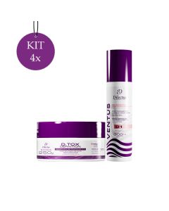 Kit 4 Maximus Dtox Definition 250g + 4 Shampoo Antirresíduo Ventus 300ml