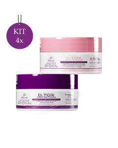 Kit 4 Maximus Dtox One Stage 250g + 4 Maximus Dtox Definition 250g