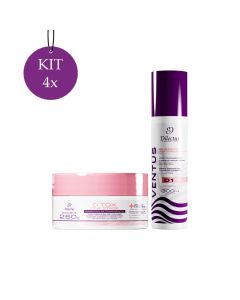 Kit 4 Maximus Dtox One Stage 250g + 4 Shampoo Antirresíduo Ventus 300ml