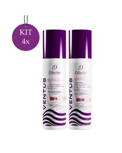 Kit 4 Progressiva Keratin D 300ml + 4 Shampoo Antirresíduo Ventus 300ml