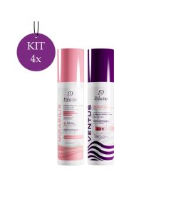 Kit 4 Progressiva Mirabilis 300ml + 4 Shampoo Antirresíduo Ventus 300ml