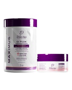 Kit Maximus Dtox Definition Botox Capilar 1kg + M&aacute;scara Essentialis Home Care