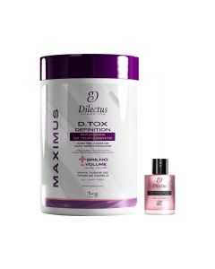 Kit Maximus Dtox Definition Botox Capilar 1kg + Reparador de Pontas Macad&acirc;mia