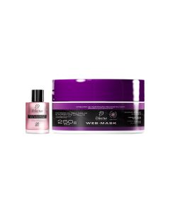 Combo Reparador de Pontas Macad&acirc;mia 7ml + Web Mask M&aacute;scara Efeito Teia 250g