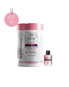 Kit 2 Maximus Dtox One Stage 1kg + 2 Reparador de Pontas Macadâmia 7ml