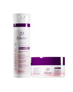 Kit Essentialis Home Care Shampoo 300ml + Máscara Reconstrução Capilar 250g