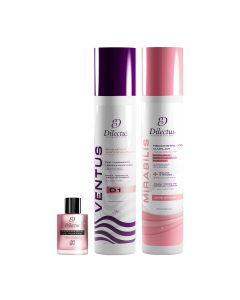 Combo Ventus D1 Antirres&iacute;duo 1l + Mirabilis One Stage 1l + Reparador Macad&acirc;mia